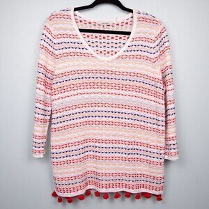 Zozo Meet Me at Sunset multi color knit sweater tunic-L